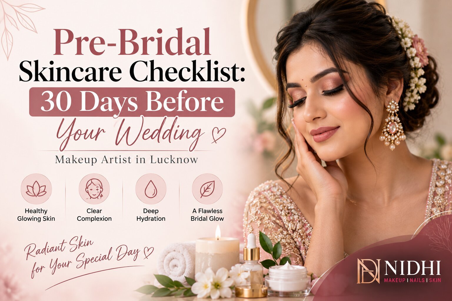 Pre-Bridal Skincare Checklist: 30 Days Before Your Wedding